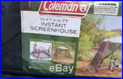 Coleman 10'x10' Instant Canopy/Screen House, Camping & Tailgating -New In Box