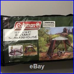 Coleman 10'x10' Slant Leg Instant Canopy Screen House Shelter Sunshade Block New