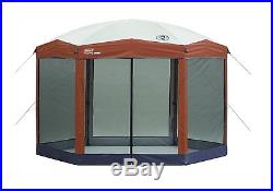 Coleman 12 x 10 Hex Instant Screened Canopy Gazebo Outdoor Party Tent Patio