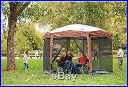 Coleman 12 x 10 Hex Instant Screened Canopy Gazebo Shelter Screen Room Camping