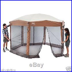 Coleman 12x10 Hex Instant ScreenedCamping Beach Sun Screen Canopy Shelter Tent