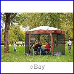 Coleman 12x10 Hex Instant Screened Canopy Gazebo Shelter Protection Bug Sun Wind