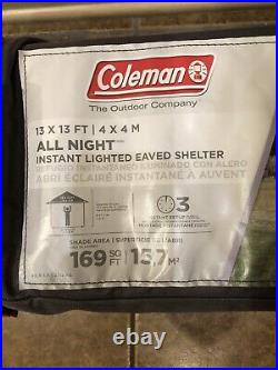 Coleman 2000024319 13 x 13 All Night Instant Lighted Eaved Shelter Canopy Shade