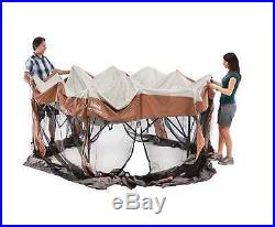 Coleman Back Home 12 x 10 ft. Outdoor Hex Instant Screened Canopy Patio Gazebo