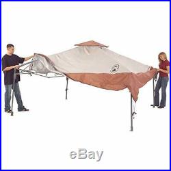 Coleman Canopy Tent 13 x 13 Sun Shelter Instant Setup Khaki Beach Travel Camping