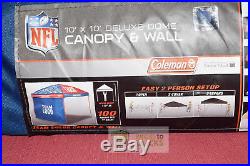 Coleman Dome Canopy NFL Football Indianapolis Colts 10'x10' With 1 Shade Wall