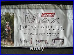 Coleman Max Instant Shelter Straight Leg Shelter provides 10 ft x 10 ft / NEW