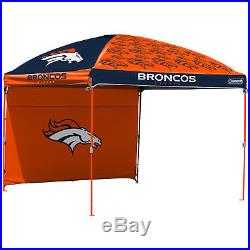 Coleman NFL 10' x 10' Dome Canopy With Wall & Wheeled Bag Tailgate Pop Up Tent