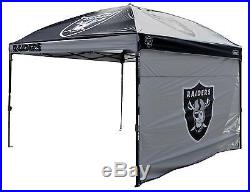 Coleman NFL Team Logo Easy Tailgate Canopy withWall 10x10 Deluxe Oakland Raiders