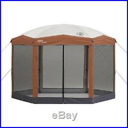 Coleman Screened Canopy Sun Shade 12x10 Tent with Instant Setup Brown 10'x12