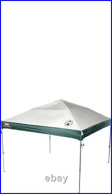 Coleman Straight Leg Instant Outdoor Canopy Shelter 10x10 Tan Black 38 Lbs Green
