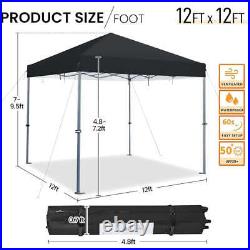 Commercial Gazebo Canopy 12' x 12' Portable Instant Pop-Up Outdoor T