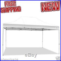 Commercial Grade Canopy White 10x15 Large Protection Shade Polyester Portable 70
