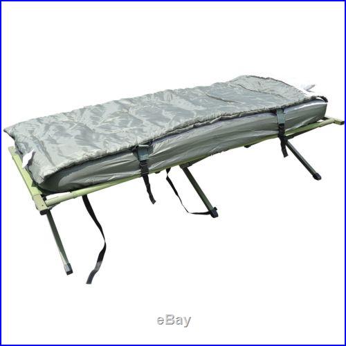 Compact Portable Foldable Pop Up Tent Camping Cot w/ Air Mattress & Sleeping Bag