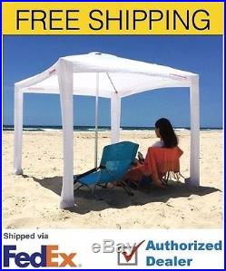 Cool Cabanas- Crisp WhIte with Cotton Poly Canvas Fabric, 50+ UV protection