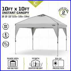 Core 10' x 10' Instant Shelter Pop-Up Canopy Tent with Wheeled Carry Bag Gray