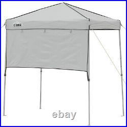Core 6 x 4 Ft Instant Pop Up Tent with Adjustable Half Sun Shade, Gray (Open Box)