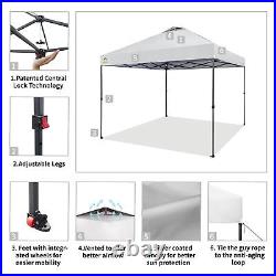 Crown Shades 10 x 10 Foot Instant Canopy Tent, Portable Shelter, White (Used)