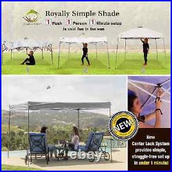 Crown Shades 10 x 10 Foot Instant Pop Up Folding Shade Canopy withCarry Bag, White