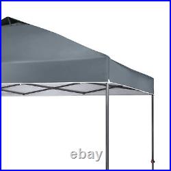 Crown Shades 10' x 10' Instant Pop Up Folding Shade Canopy with Carry Bag, Grey