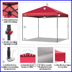 Crown Shades 10x10 Ft Instant Pop Up Shade Canopy & Carry Bag, Red (Used)