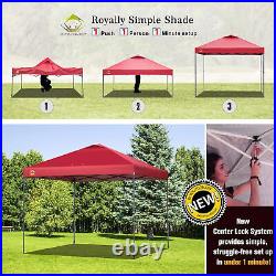 Crown Shades 10x10 Ft Instant Pop Up Shade Canopy & Carry Bag, Red (Used)