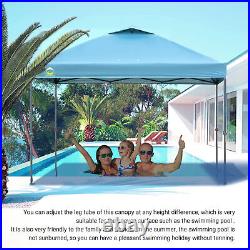 Crown Shades 10x10' Instant Pop Up Folding Shade Canopy and Carry Bag, Cyan Blue