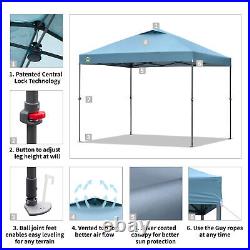 Crown Shades 10x10' Instant Pop Up Folding Shade Canopy and Carry Bag, Cyan Blue