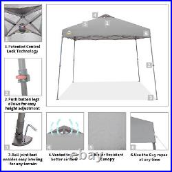 Crown Shades 11' x 11' Base 9' x 9' Top Instant Pop Up Canopy withCarry Bag, Gray