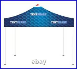Custom Printed Tent Combo 10 x 10 Canopy Cover With Full Backwall & 2 Sidewalls