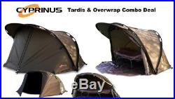 Cyprinus Tardis 1 & 2 Man Carp Fishing Bivvy & Overwrap Combo Mega Deal