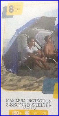 DARK BLUE Sport-Brella Portable Umbrella Beach Sun Shelter Shade Canopy Tent