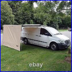 Direct4x4 Expedition Pullout Awning 2.5mx2.2m Granite Grey Front Windbreak Wall