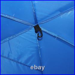 Durable Steel 2-Door Screen House with One Large Room Blue
