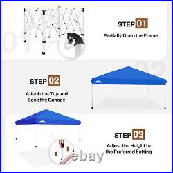 EAGLE PEAK 10x10 Outdoor Pop up Canopy, Instant Outdoor Canopy Tent