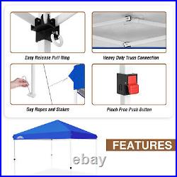 EAGLE PEAK 10x10 Outdoor Pop up Canopy, Instant Outdoor Canopy Tent