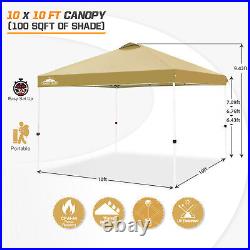EAGLE PEAK 10x10 Pop Up Canopy Tent Easy Set-up Straight Leg Folding Shelter