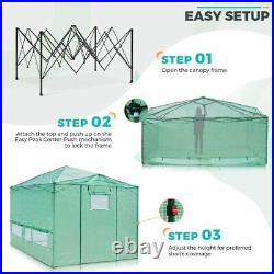 EAGLE PEAK 12x8 Portable Large Walk-in Indoor/Outdoor Greenhouse Instant Pop-up