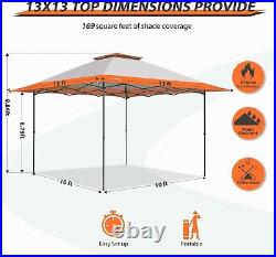EAGLE PEAK 13'x13' Pop Up Canopy withAuto Extending Eaves