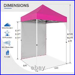 EAGLE PEAK Straight Leg Outdoor Portable Canopy Tent with One Removable Sunwall