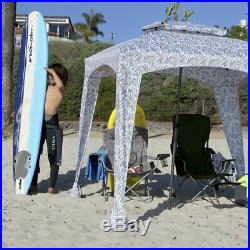EASYGO CABANA 6X6 Beach Tent Lightweight Portable Comfortable Brown Leaves