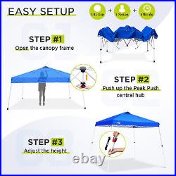 Eagle Peak 11x11 Slant Leg Pop Up Canopy Tent Single Person Setup