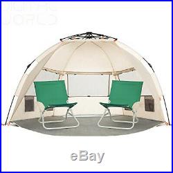 Easthills Outdoors Instant Shader Extended Easy Up Beach Tent Sun Beige