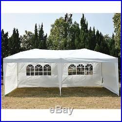 Easy Pop Up Canopy Party Tent, 10 x 20-Feet, White with 4 Removable Sidewalls