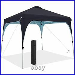Easy Pop Up Canopy Tent Portable Instant Shelter with Wheeled Bag Black