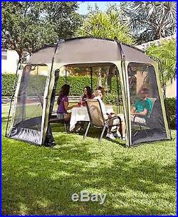 Easy-Up 12' x 14' Screen Gazebo Cover Outdoor Shade Canopies Yard Camping Awning