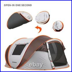 Echosmile White And Brown Pop Up Tent For 5-8 People