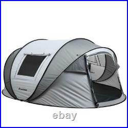 Echosmile White And Grey Pop Up Tent For 5-8 People