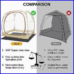 EighteenTek Pop Up Tent Sports Pod Tent Outdoor Weather Tent Clear Bubble Tent