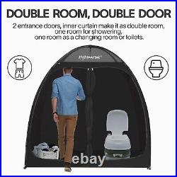 EighteenTek Shower Tent Private Changing 2 Rooms Outdoor Pop Up Portable